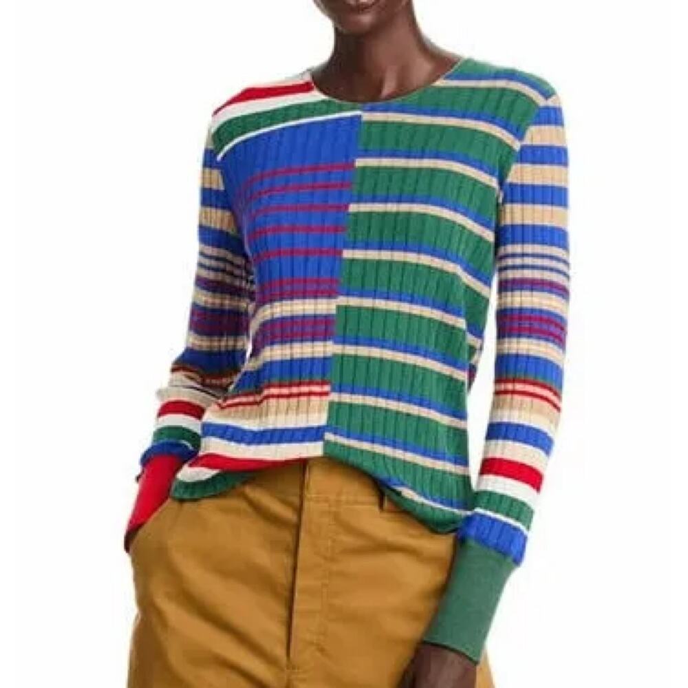 NWT $274 Aldo Martins Teide Sweater Multi color green red beige